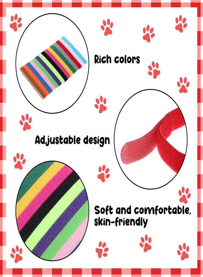 Zelphvt 45 Pcs Puppy Whelping Collars, Puppy Collar Double-Sided Adjustable ID Bands Newborn Pet Collars for Litter Newborn Pet Dog Cat 15 Colors - Image 3